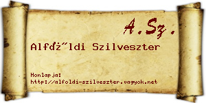 Alföldi Szilveszter névjegykártya