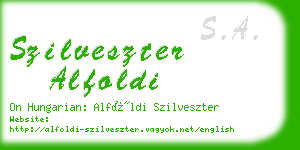 szilveszter alfoldi business card